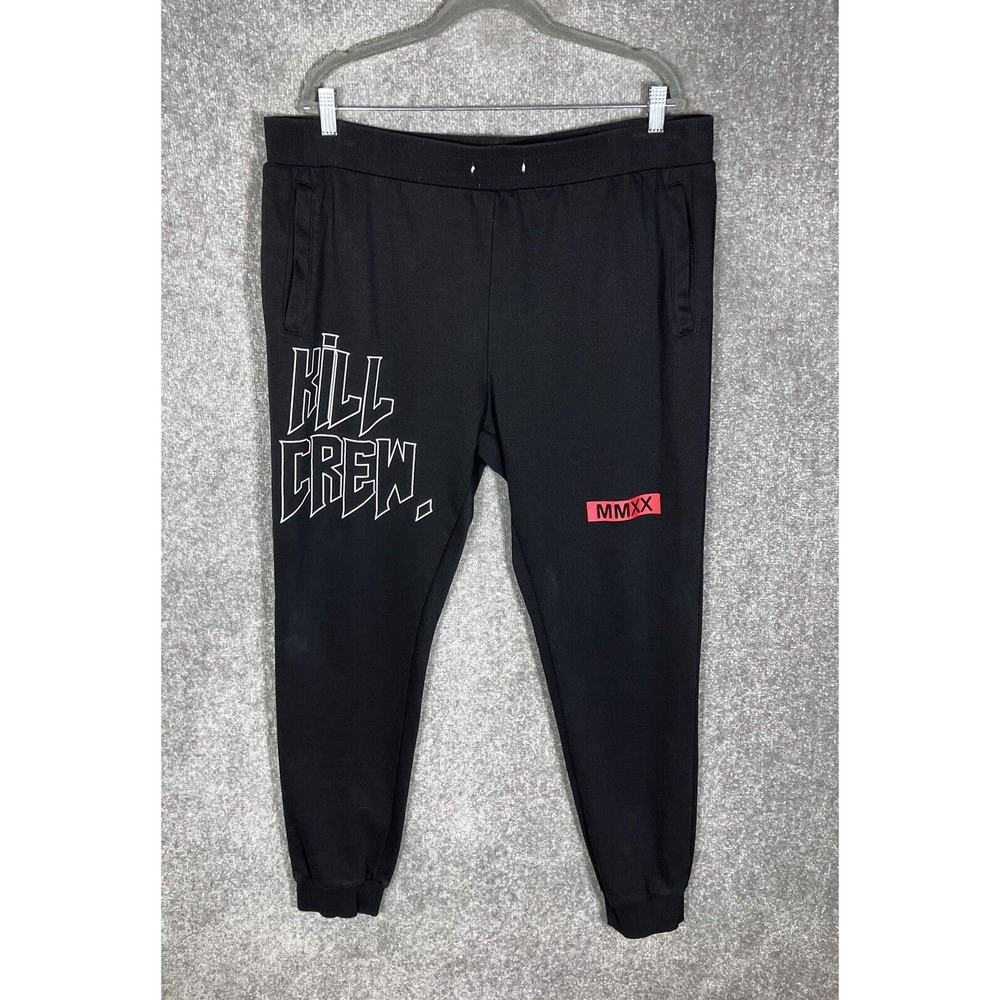 Kill Crew Wolves‎ Among Sheep Pull On Jogger Pants Men Size 3XL Black Pockets